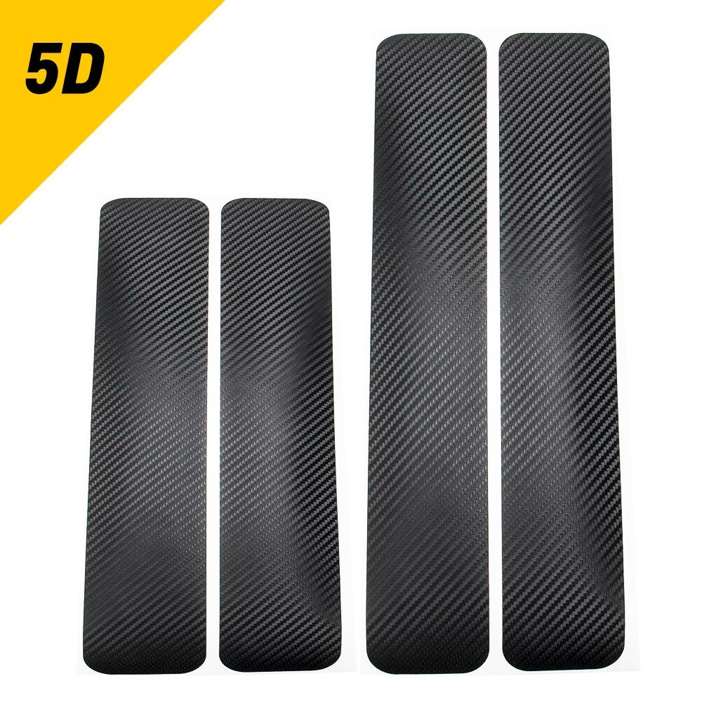 4&Accessories Carbon Fiber Car Scuff Plate Door Sill 4D Sticker Protector 2021