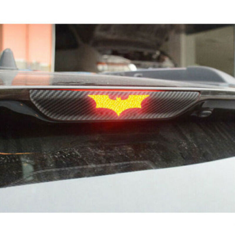 3Pcs/Set Batman 3D Car Sticker Brake Tail Light Decal Carbon Fiber Accessories