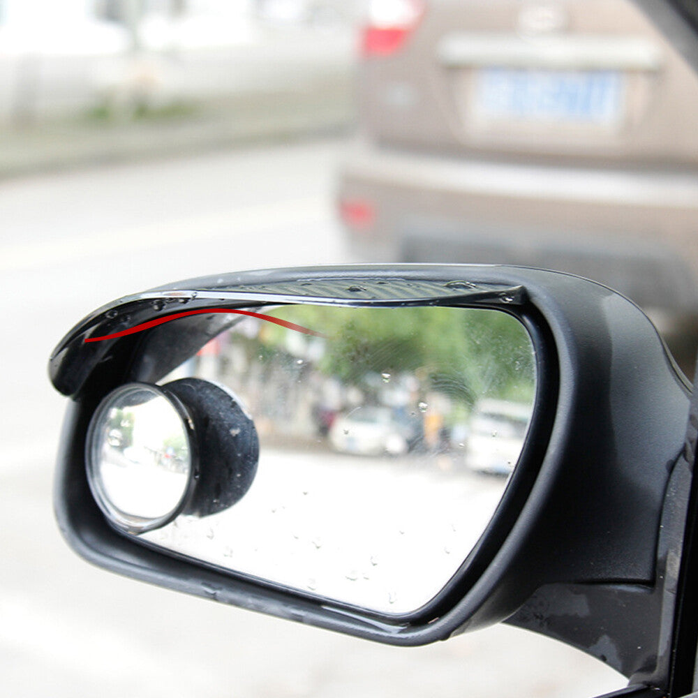 2Pcs Carbon Fiber Rear View Mirror Rain Eyebrow Visor Guard Exterior Accessories