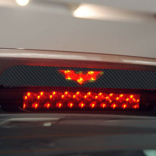 3Pcs/Set Batman 3D Car Sticker Brake Tail Light Decal Carbon Fiber Accessories