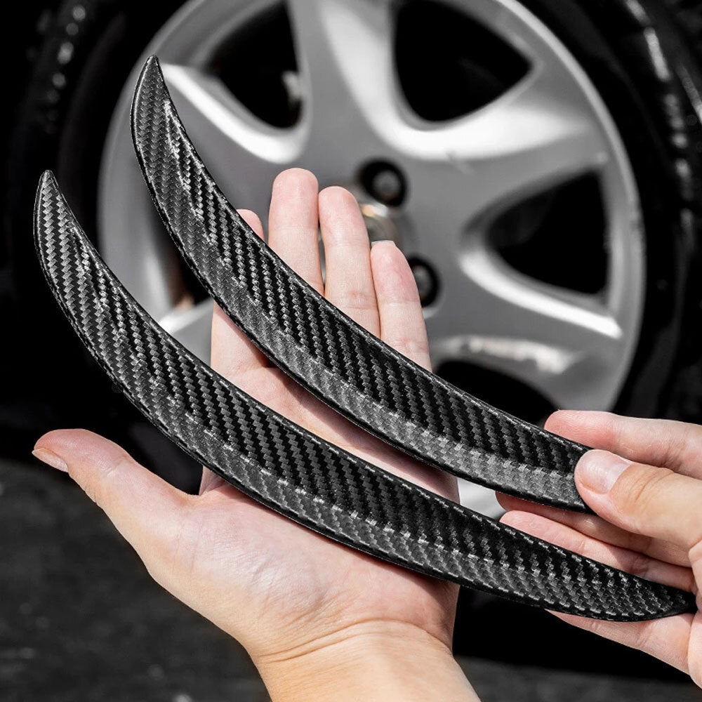2Pcs Carbon Fiber Black Car Fender Mud Flap Splash Strip Guard Cover Accessories
