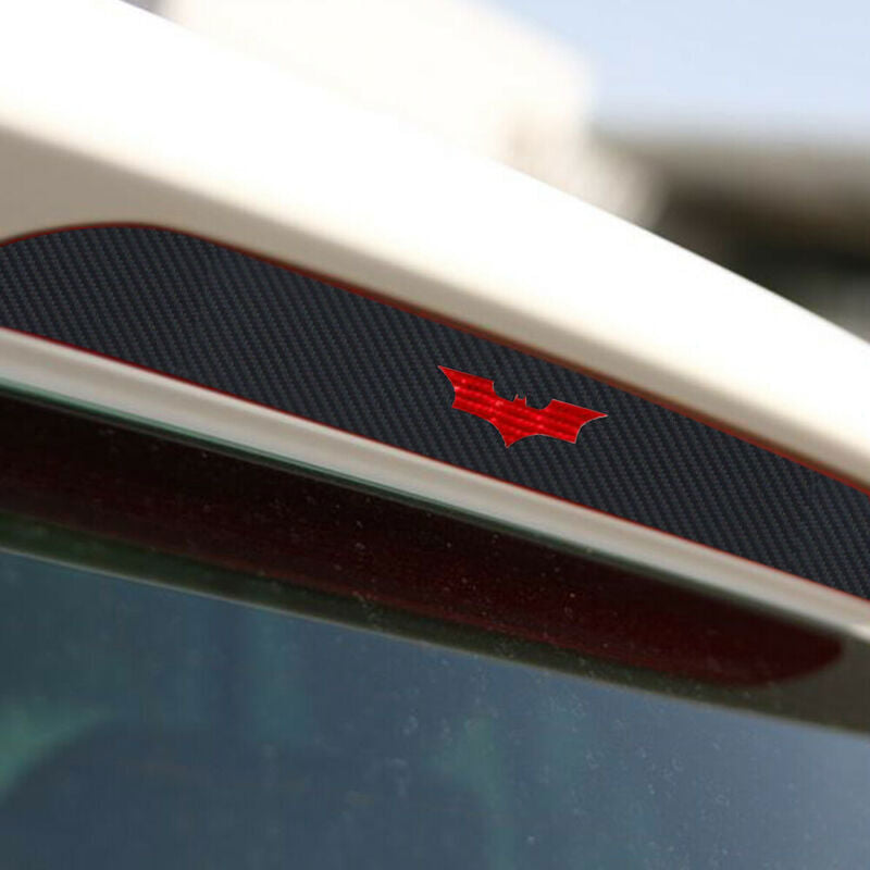 3Pcs/Set Batman 3D Car Sticker Brake Tail Light Decal Carbon Fiber Accessories