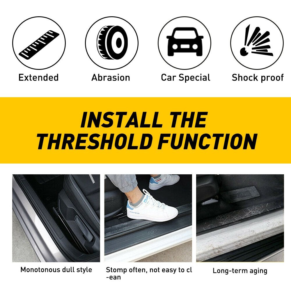 4&Accessories Carbon Fiber Car Scuff Plate Door Sill 4D Sticker Protector 2021