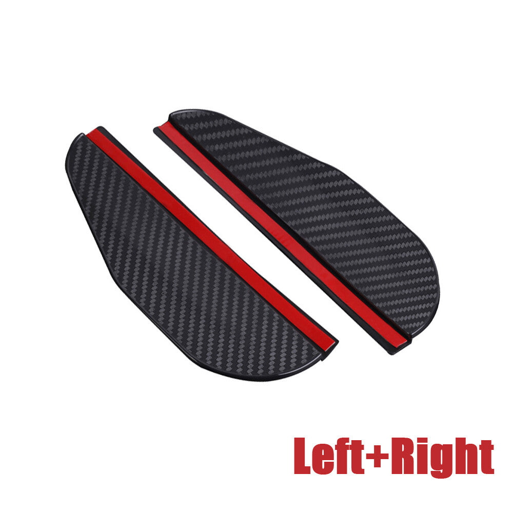 2Pcs Carbon Fiber Rear View Mirror Rain Eyebrow Visor Guard Exterior Accessories