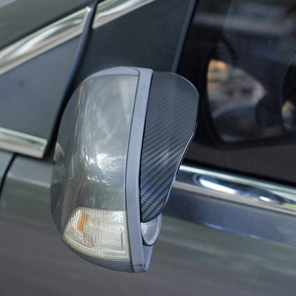 2Pcs Carbon Fiber Rear View Mirror Rain Eyebrow Visor Guard Exterior Accessories