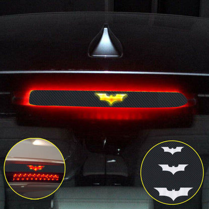 3Pcs/Set Batman 3D Car Sticker Brake Tail Light Decal Carbon Fiber Accessories