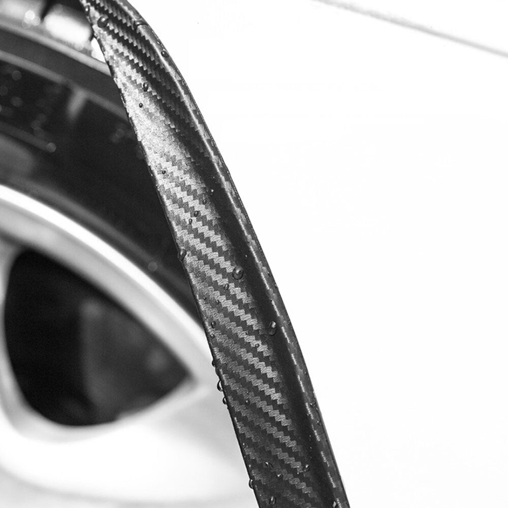 2Pcs Carbon Fiber Black Car Fender Mud Flap Splash Strip Guard Cover Accessories