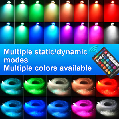 Newest 16W Twinkle RGBW Starry Sky Light Car Ceiling Star LED Ambient Lighting Roof Fiber Optic Atmosphere Kit App Music Control