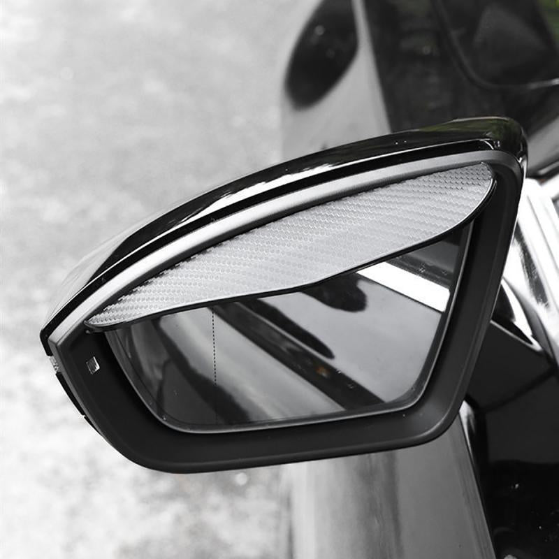 2Pcs Carbon Fiber Rear View Mirror Rain Eyebrow Visor Guard Exterior Accessories