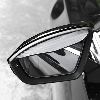 2Pcs Carbon Fiber Rear View Mirror Rain Eyebrow Visor Guard Exterior Accessories