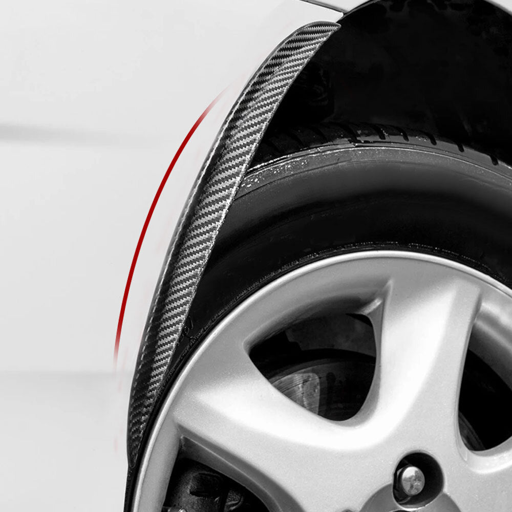2Pcs Carbon Fiber Black Car Fender Mud Flap Splash Strip Guard Cover Accessories