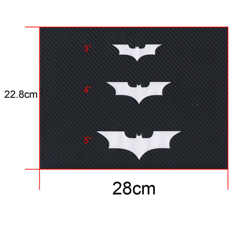 3Pcs/Set Batman 3D Car Sticker Brake Tail Light Decal Carbon Fiber Accessories