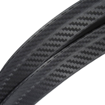2Pcs Carbon Fiber Black Car Fender Mud Flap Splash Strip Guard Cover Accessories