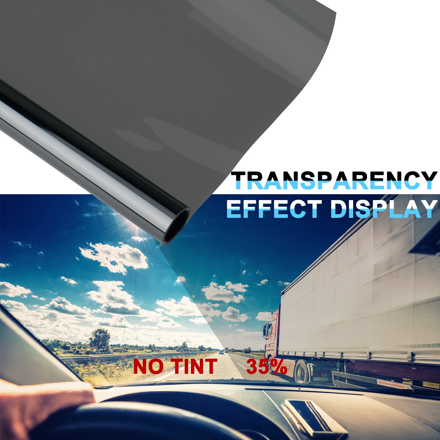20" X 10FT/20FT Car Window Tint Film Roll - 5-50% VLT for Car, Home & Office USA