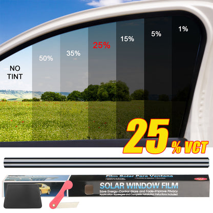 20" X 10FT/20FT Car Window Tint Film Roll - 5-50% VLT for Car, Home & Office USA