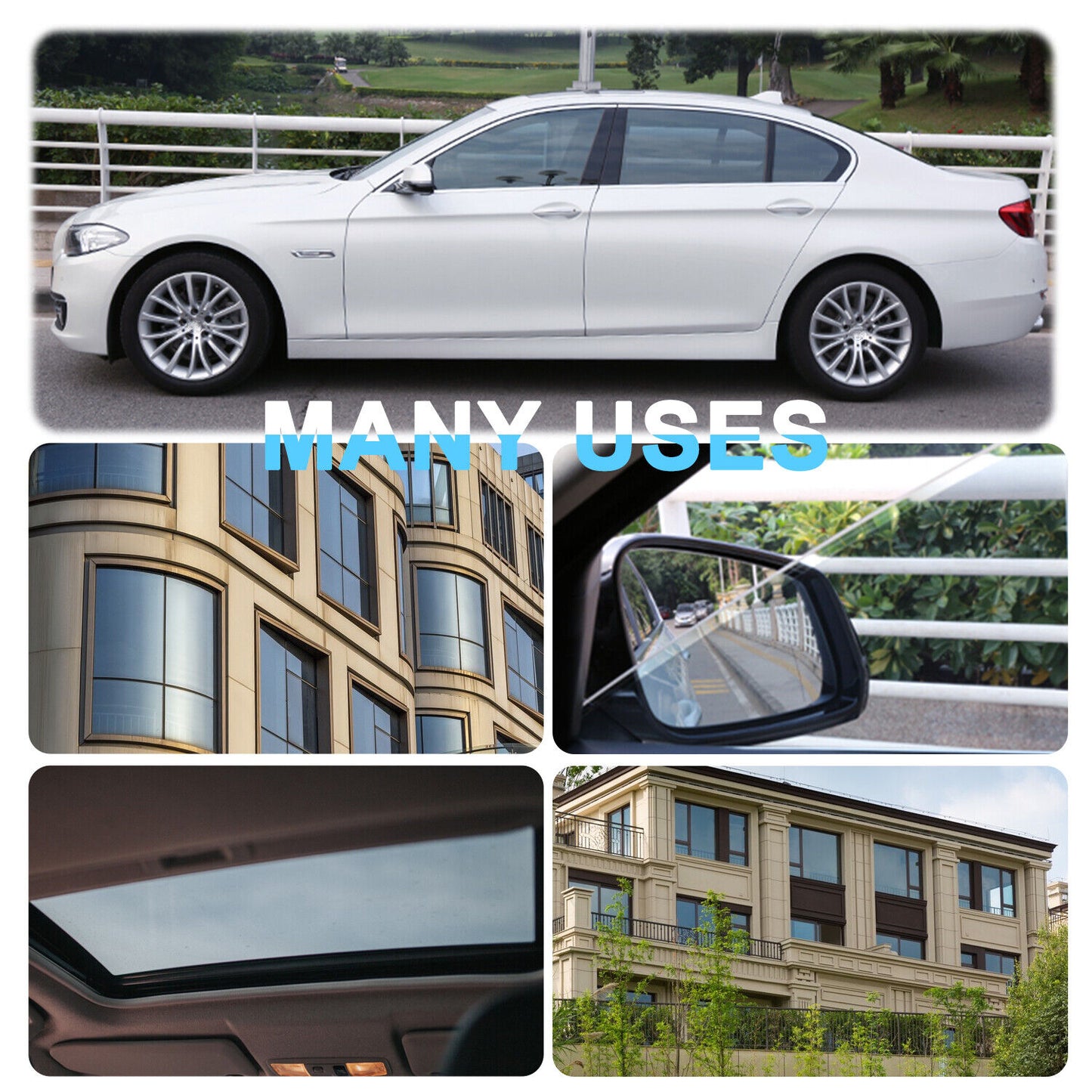 20" X 10FT/20FT Car Window Tint Film Roll - 5-50% VLT for Car, Home & Office USA